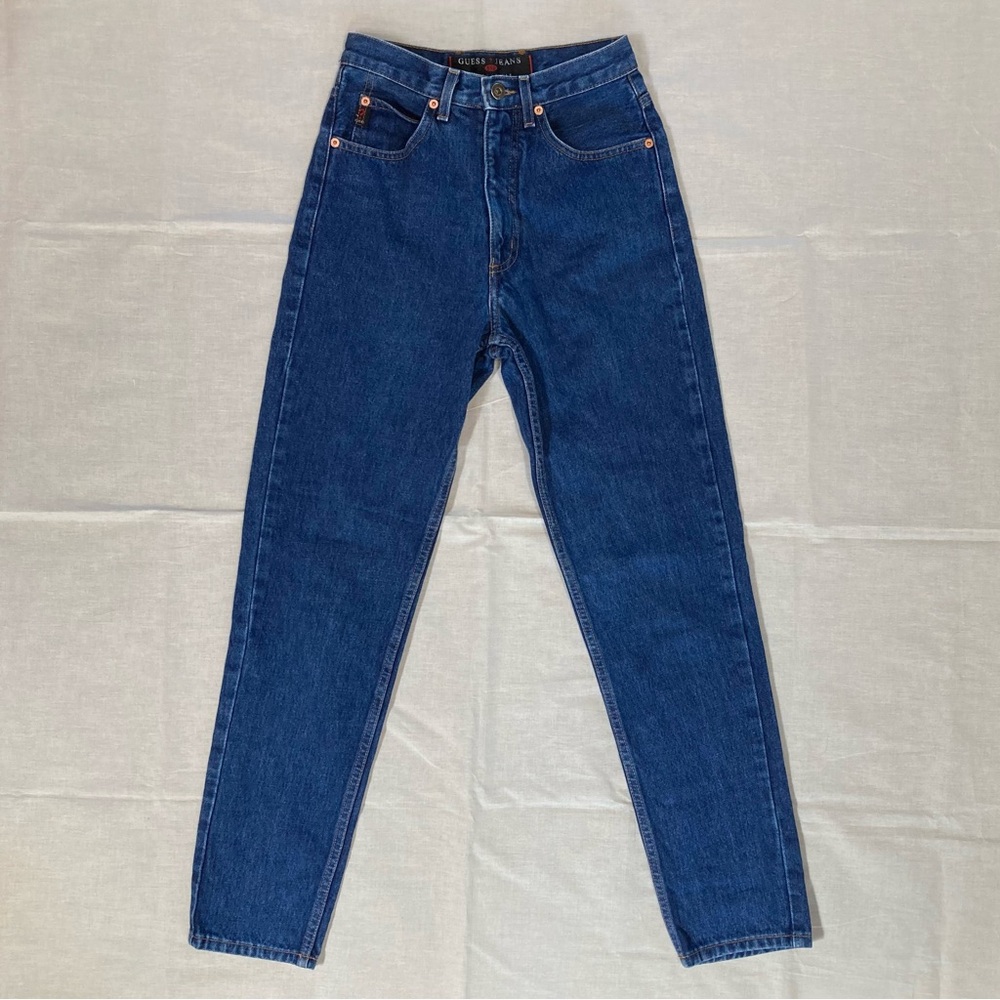 90s GUESS Jeans Blue Slim Tapered | 27x30 (Size 27 Tag)